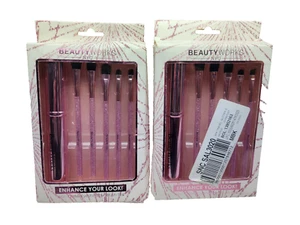 5-teiliges Make-up Pinsel Set mit Reiseetui Rosa Glitzer BeautyWorks NYC ** 2 Sets ** - Bild 1 von 12