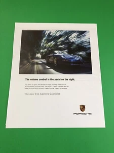 2005 2006 PORSCHE 911 CABRIOLET VINTAGE ORIGINAL PRINT AD ADVERTISEMENT PRINTED - Picture 1 of 1