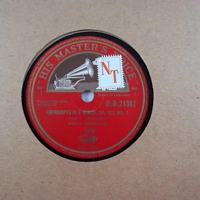 SCHUBERT Impromptu in F Minor OP 142 No 1 Artur Schnable pt 1 Pianoforte Solo 78 - Image 1 of 4