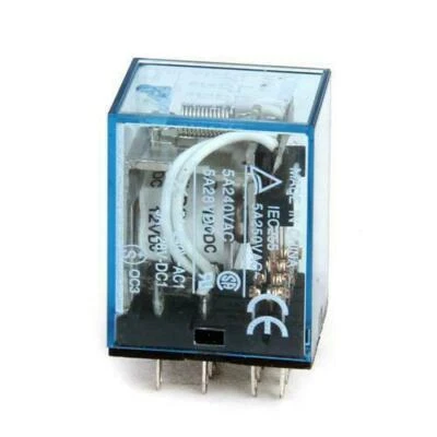 1X  Relay MY4  Coil DC12V  4PDT 5A Relais MY4-12Vdc socket  type omron /finder55 - Photo 1/4