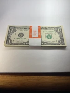 50 1999 B run E Richmond district E69192957B one dollar bills dc print $1 starp - Picture 1 of 9