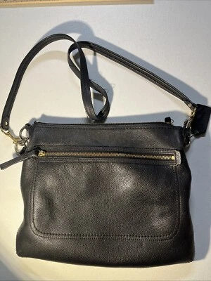 Cartera Coach Poppy Perri Hippie Bolso de Mano de Cuero Negro 22421m Guijarro Foto 1 de 4