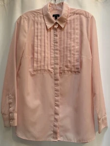 Talbots Damen Top Größe M Hellrosa Langarm Bluse Button Down Shirt - Bild 1 von 2