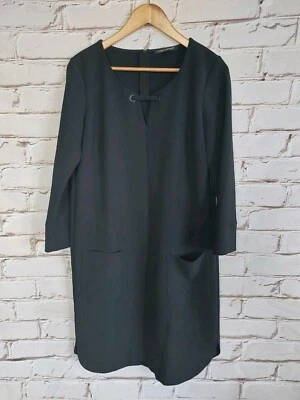 Robe femme Luisa Cerano robe vestido Abito taille D40 noire robe crayon - Photo 1/4