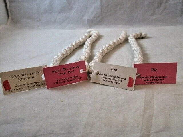 Brown Paper Packages Trio Lot of 4 Skeins White  Lot T304 14.4 yards NEW    G119 - Image 1 of 1