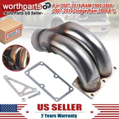 Intake Manifold 3.5" Fits 2007-2018 RAM Dodge 6.7L Diesel 2500 3500 4500 5500 US - Imagem 1 de 4