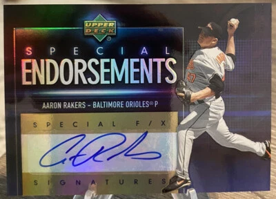 2006 Upper Deck Special Endorsements #SE-AA Aaron Rakers Auto Baltimore Orioles - Image 1 of 2