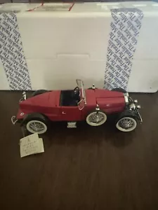 Franklin Mint 1928 Stutz Black Hawk Boat Tail Speedster 1:24 Red Black Boxed - Picture 1 of 5
