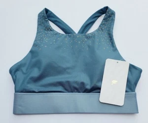 Fabletics Ella Shine High Impact Sports Bra Size XS NEW Blue Gray  - Picture 1 of 5