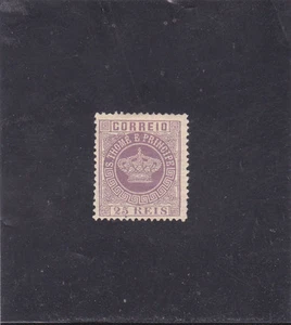 ST. THOMAS E PRINCIPE CROWN 25 REIS PERF. 12,5 (1881-85)   - Bild 1 von 2
