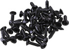 Yibuy Black Guitar Bass Screws Parts for Scratchplates Pickguard Pack of 50