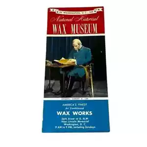 National Historical Wax Museum Washington DC brochure vintage BX - Foto 1 di 4
