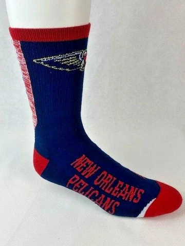 New Orleans Pelicans Basketball Jump Curve Crew Socks Cover