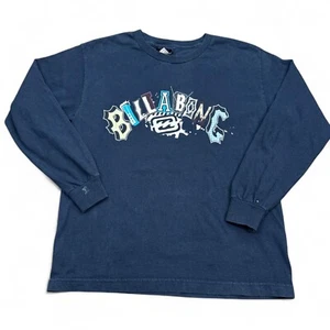 Vintage Y2K Billabong T Shirt Boys Youth Size Large Long Sleeve Surf Tee - Picture 1 of 14