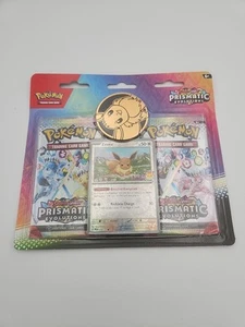 Pokemon TCG: Prismatic Evolutions Eevee Promo Karte & Münze 2er Blister - Bild 1 von 3
