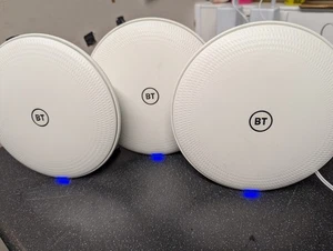 BT Whole Home Disc Wi-Fi Extender white x 3 With Stands Official BT Power - Picture 1 of 3