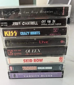 8 Cassette Tape Lot! Alter Bridge, Live, Kiss, Jerry Cantrell, Queen, Skid Row - Picture 1 of 19