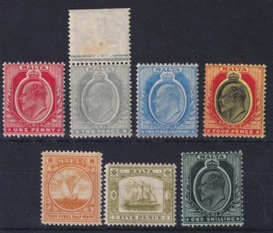 BC3146M) Malta 1904-14 Edw VII wmk Mult Crown CA new colours 1d Red, 2d Grey, 2½ - Bild 1 von 1