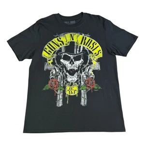 Guns N' Roses 85 T-Shirt Black Logo Concert Band Music Skull Top Hat Size Large - Picture 1 of 7