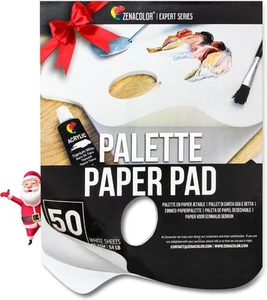 Zenacolor - Paper Palette Pad - 50 Removable and Disposable Sheets for White - Picture 1 of 7