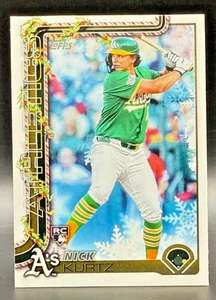 2025 Topps Holiday Nick Kurtz #H40 BASEBALL CARD Rookie Athletics RC - Picture 1 of 2