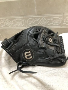 Wilson A500 Jungen schwarz komplett defekt 11,5" Baseballhandschuh Rechtshandwurf - Bild 1 von 18