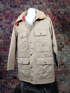 Vintage Pacific Trails Weather Watcher Jacket Size SMALL Tan Plaid Down - Picture 1 of 22