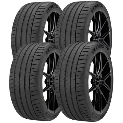 (QTY 4) 225/45ZR17 Michelin Pilot Sport 4S 94Y XL Black Wall Tires Foto 1 de 4