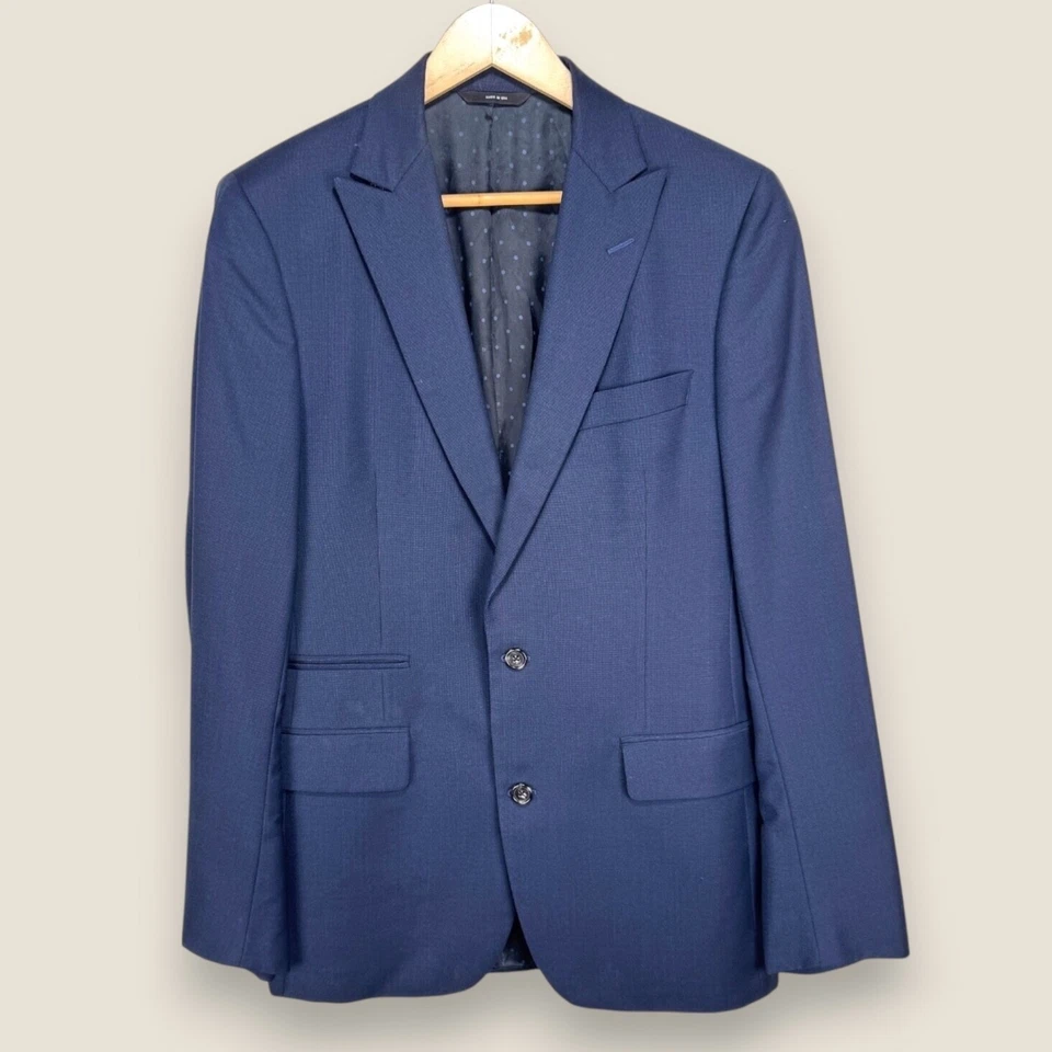 Abrigo Deportivo Commonwealth Proper Blazer Hombre 39L Azul Marino 2 Btn Lana Hecho en EE. UU. Foto 1 de 4