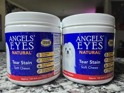 2 Pk ANGELS' EYES Natural Sweet Potato Tear Stain Remover Soft Chews 120 Ct Dog - Image 1 of 4