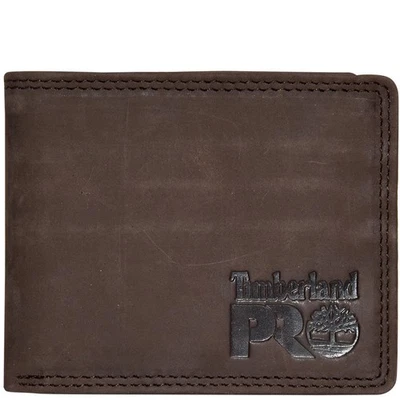 Timberland Pro Men's Pullman Wallet Dark Brown Billfold Genuine Leather - Image 1 of 4