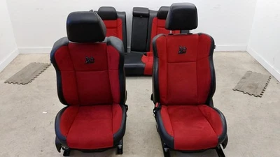 2015-2023 Dodge Charger Scat Pack OEM Front & Rear Black/Ruby Red Seats - Image 1 of 4