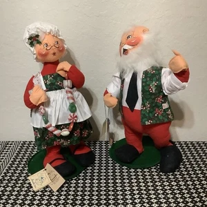 Annalee 18" Paar Santa & Mrs C’s Sweet Treats ~ Neu mit Etikett ~ 1999 - Bild 1 von 11