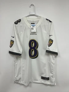 Camiseta deportiva Nike NFL Lamar Jackson 8 Baltimore Ravens Game Road talla mediana NFLPA - Imagen 1 de 17