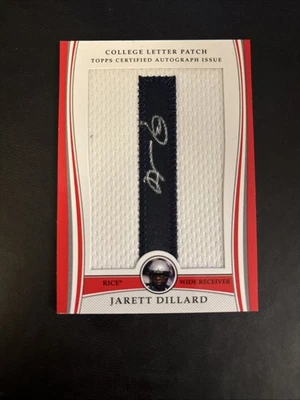 2009 Bowman Draft College Letter Patch Autograph #JD Jarett Dillard /150 - Image 1 of 2