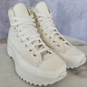 Converse Run Star Hike Platform Hi Daisy Cord Women's Size 10.5 Beige - Picture 1 of 19