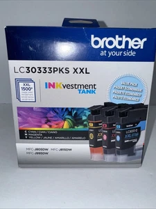 Brother INKvestment Tank LC30333PKS Yellow, Cyan and Magenta Ink Cartridge 03/25 - Picture 1 of 3