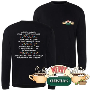 Pheobe's Christmas Hannukah Cafe Song Herren Damen Sweatshirt VORDER- UND RÜCKENDRUCK - Bild 1 von 3