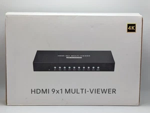 HDMI 9x1 Multiviewer 4K 9 In 1 Out 1080P Screen Multi-Viewer Switch Box W/ IR - Bild 1 von 2