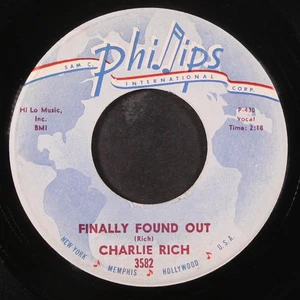 CHARLIE RICH: sittin' and thinkin' / finally found out PHILLIPS INT'L 7" Single - Picture 1 of 2