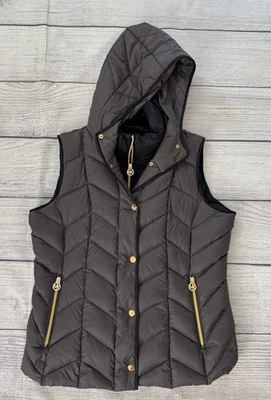 Chaleco con Capucha MICHAEL KORS DOWN Mujer Talla Grande Ultra Ligero Cremallera Completa a Presión Foto 1 de 4