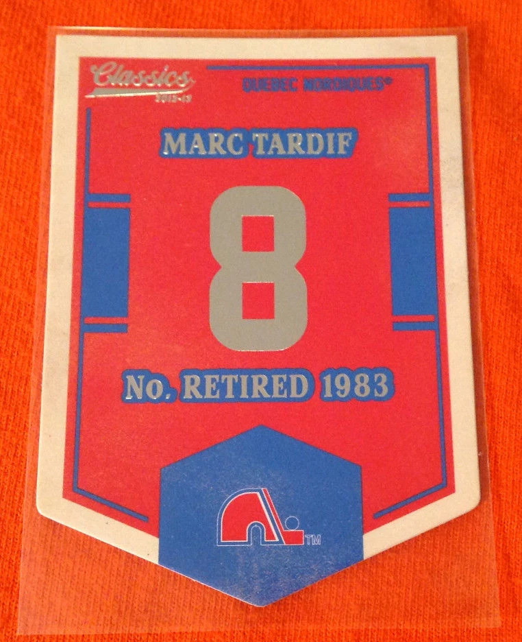 2012/13 Classics Signatures MARC TARDIF #EN75 Nordiques  Banner Numbers - Image 1 of 1