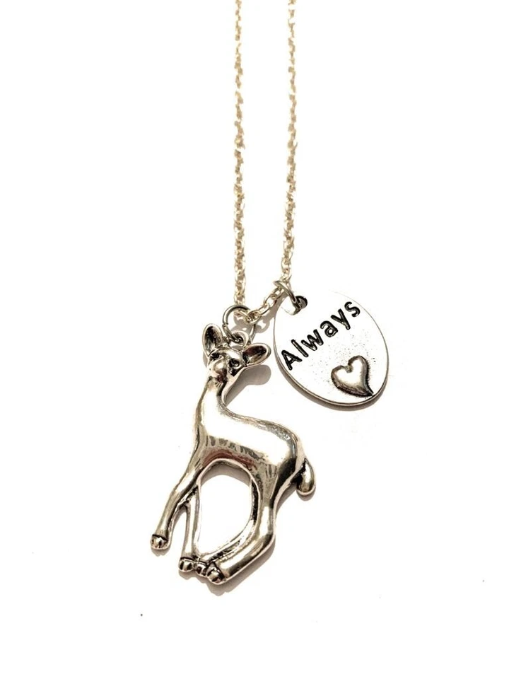 Harry Potter Collana Cerva Always Patronus Piton Patronum Metallo Nichel Free - Immagine 1 di 1