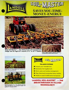 Vtg Original Landoll Soil-Master Tillage System Farm Equipment Brochure - Picture 1 of 1