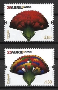 Portugal 4955-4956** (2024) postfrisch/50 Jahre Nelkenrevolution vom 25. April - Bild 1 von 1