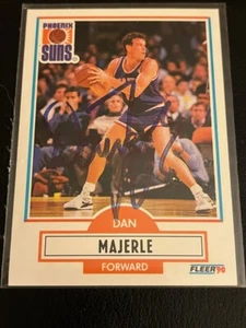 1990 FLEER VINTAGE CARD SIGNED AUTO DAN MAJERLE PHOENIX SUNS GREAT - Picture 1 of 2