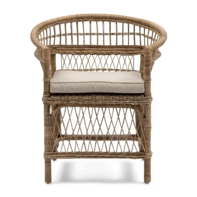 Riviera Maison Victoria Falls Sessel Rattan Natural Eßzimmerstuhl mit Armlehnen  - Bild 1 von 3