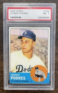 1963 Topps Johnny Podres #150 PSA 7 NM - Picture 1 of 2