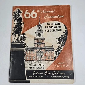 66TH Annual Numismatic Assoc CONVENTION Aug 1957 Philadelphia PA Booklet - Picture 1 of 13