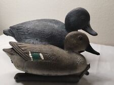 Carry Lite Duck Decoy Bluebill Green Wingo Teal Lot Of 2 Made In Italy Vintage 